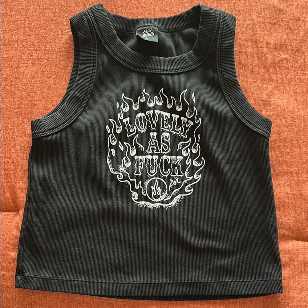 Hell babes cropped tank top